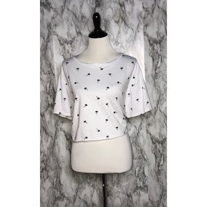 Plus Size “Local Lab” Palm Tree Crop Top